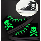 Glow in the Dark Skull Canvas Sneakers