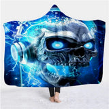 Hooded Blanket for Die Hard Skull Lovers