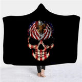 Hooded Blanket for Die Hard Skull Lovers