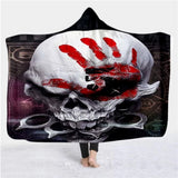 Hooded Blanket for Die Hard Skull Lovers