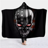 Hooded Blanket for Die Hard Skull Lovers