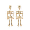 Antique Skeleton Skull Stud Earring