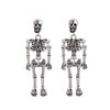 Antique Skeleton Skull Stud Earring