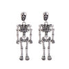 Antique Skeleton Skull Stud Earring