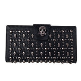 Punk Style Long Skull Leather Wallet
