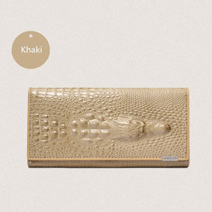 Khaki 3D Crocodile Head Wallets