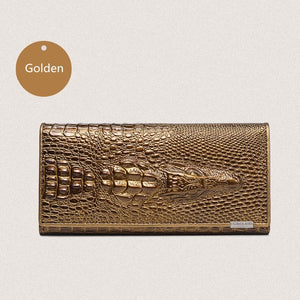Golden 3D Crocodile Head Wallets